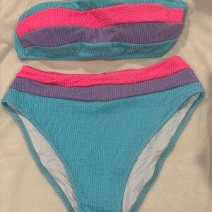 Popvil Color Block Patchwork Bikini - NWT
